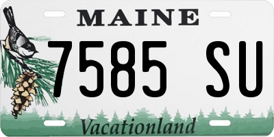 ME license plate 7585SU