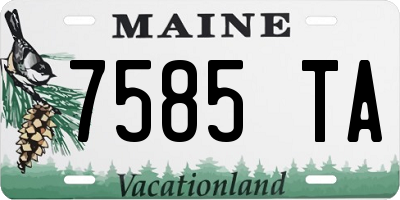 ME license plate 7585TA