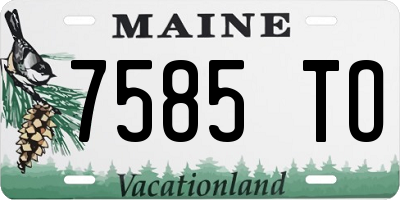ME license plate 7585TO