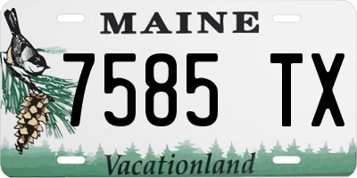 ME license plate 7585TX