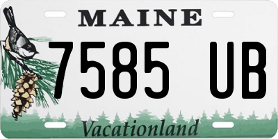 ME license plate 7585UB
