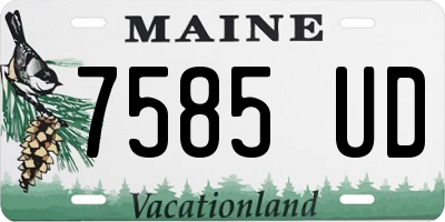ME license plate 7585UD