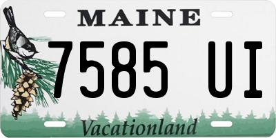 ME license plate 7585UI