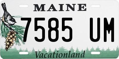 ME license plate 7585UM