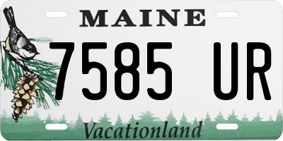 ME license plate 7585UR