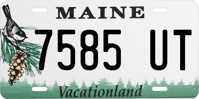 ME license plate 7585UT