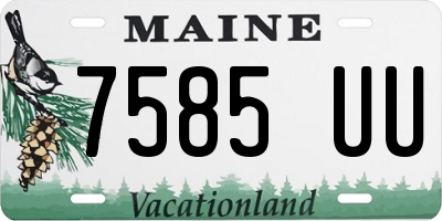 ME license plate 7585UU