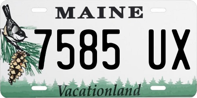 ME license plate 7585UX