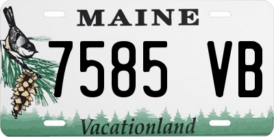 ME license plate 7585VB
