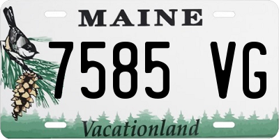 ME license plate 7585VG