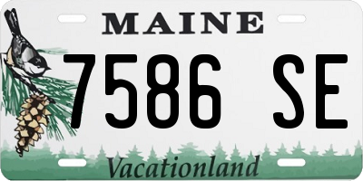 ME license plate 7586SE