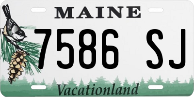 ME license plate 7586SJ