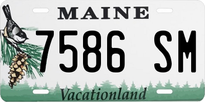 ME license plate 7586SM