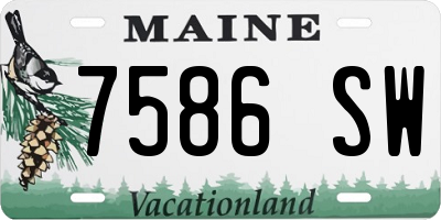 ME license plate 7586SW