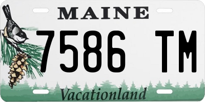 ME license plate 7586TM