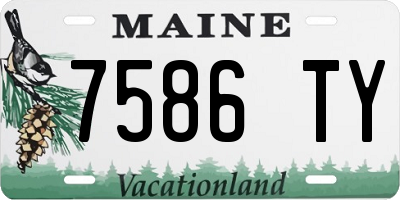 ME license plate 7586TY
