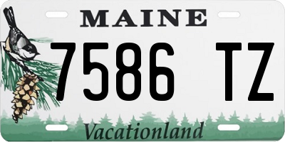 ME license plate 7586TZ