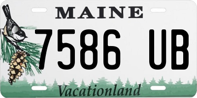 ME license plate 7586UB