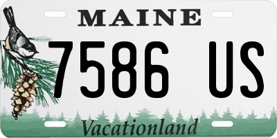 ME license plate 7586US