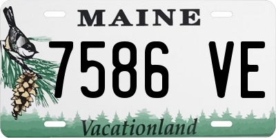 ME license plate 7586VE