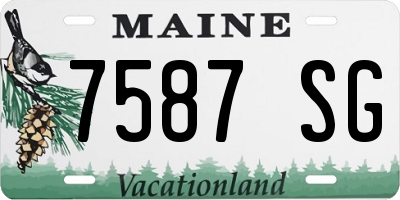 ME license plate 7587SG