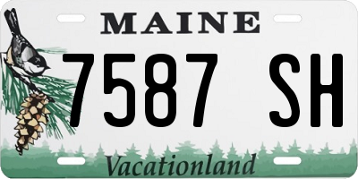 ME license plate 7587SH