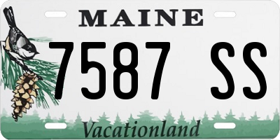 ME license plate 7587SS