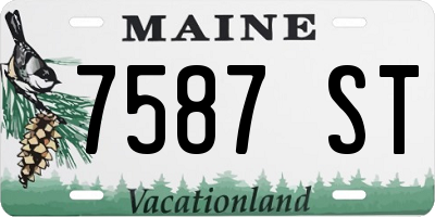ME license plate 7587ST