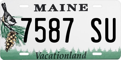 ME license plate 7587SU