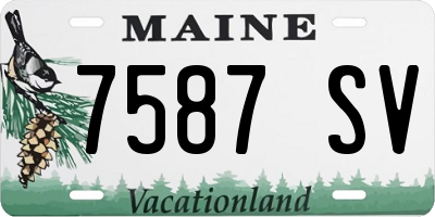 ME license plate 7587SV