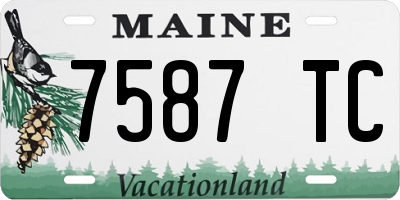 ME license plate 7587TC