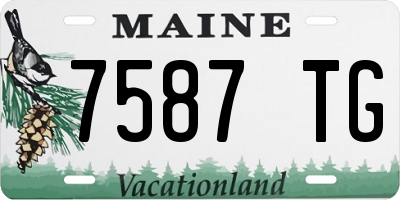 ME license plate 7587TG