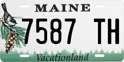 ME license plate 7587TH
