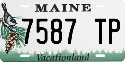 ME license plate 7587TP