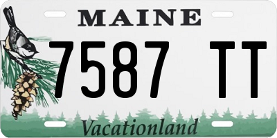 ME license plate 7587TT