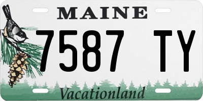 ME license plate 7587TY