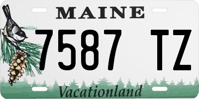 ME license plate 7587TZ