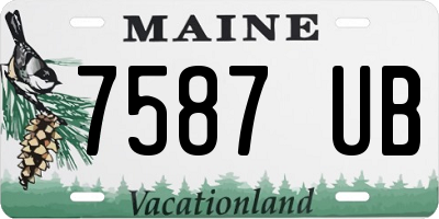 ME license plate 7587UB