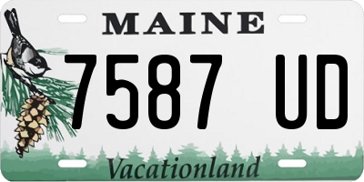 ME license plate 7587UD