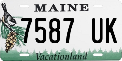 ME license plate 7587UK