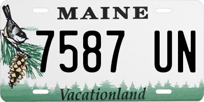 ME license plate 7587UN