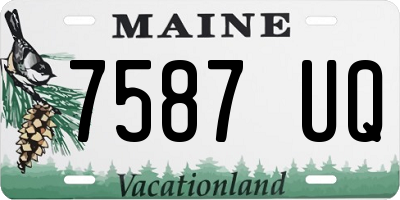 ME license plate 7587UQ