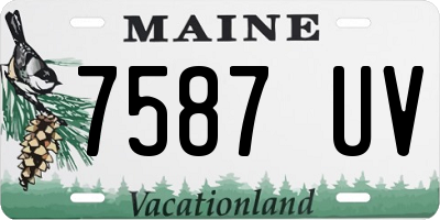 ME license plate 7587UV