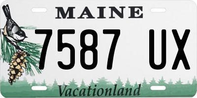 ME license plate 7587UX