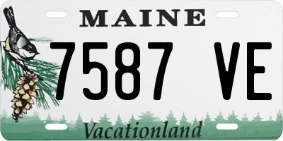 ME license plate 7587VE