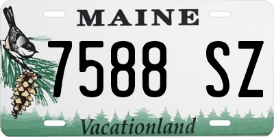 ME license plate 7588SZ