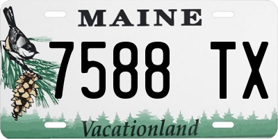 ME license plate 7588TX