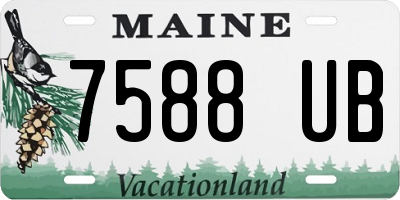 ME license plate 7588UB