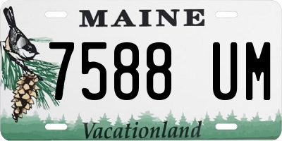 ME license plate 7588UM
