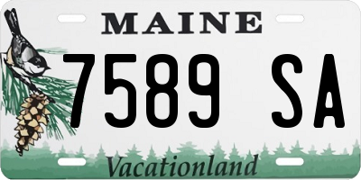 ME license plate 7589SA